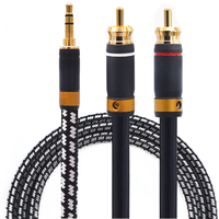  3.5mm male to 2RCA male Audio cable